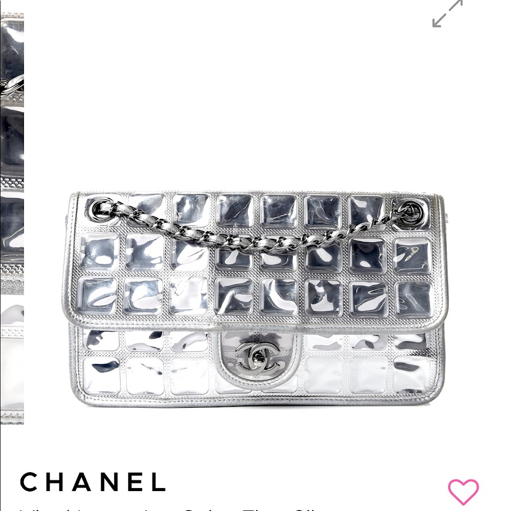 Vinyl Large Ice Cube Flap Silver